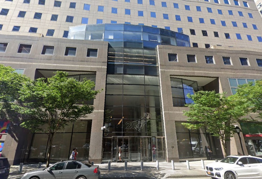 A large glass building known as 250 Vesey Street