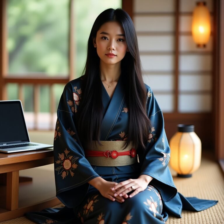 Flux_Dev_A_stunning_Japanese_woman_with_long_flowing_straight__0